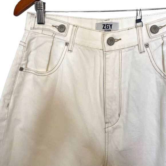 Ziggy Denim Hi & Loose Long Shorts- Coconut - Picture 5 of 14